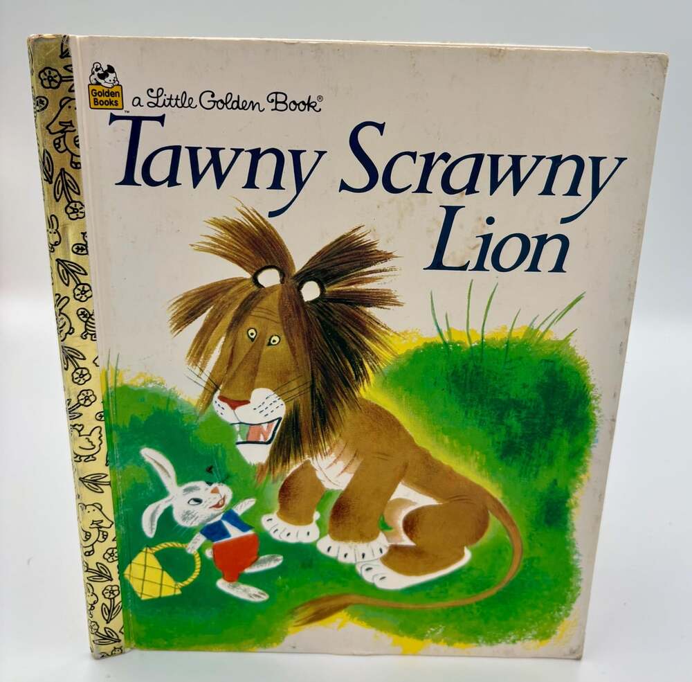 1980 The Tawny Scrawny Lion Little Golden Book Exceptional Condition Vintage Chi